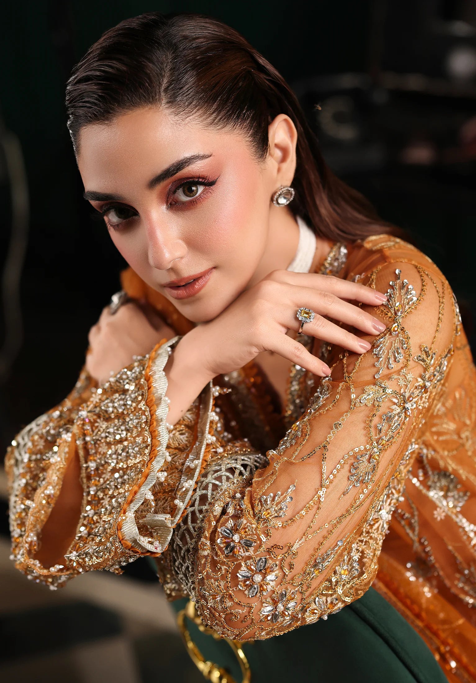 Elegant dress  SAFFRON from STARDOM - FORMAL HANDWORK '25
