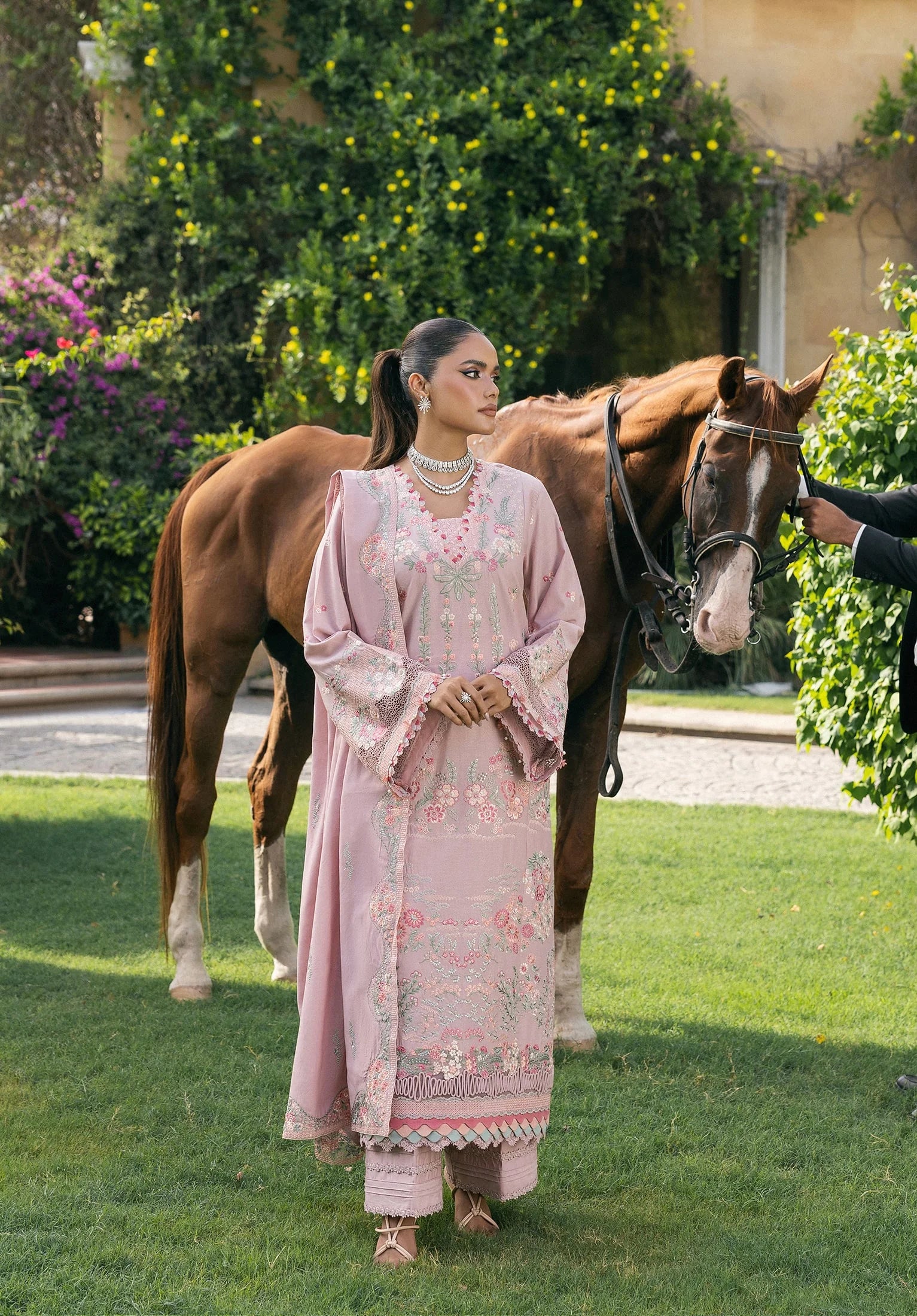 HUSHPINK wearing this beautiful dress FROM LUXURY WINTER '25.