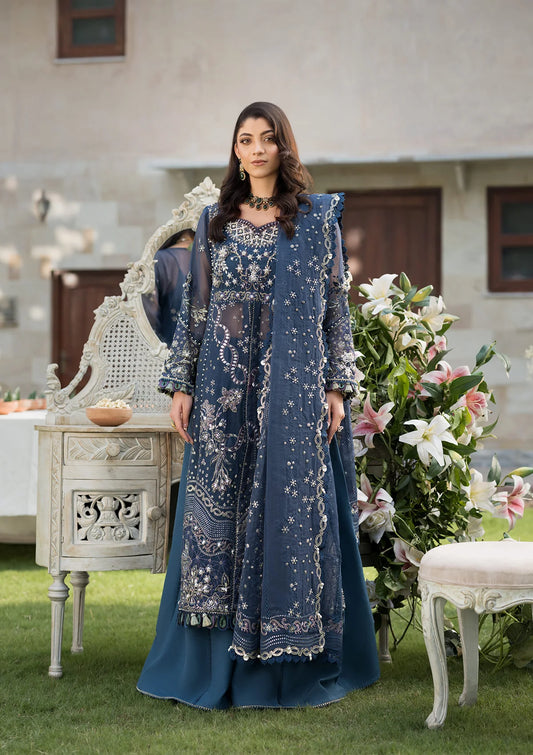 Embroidered Organza Hand Embellished Front Yock and Embroidered Organza Dupatta from CELEBRATIONS BY ELAF 2024